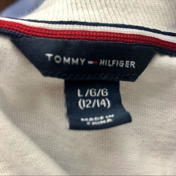 TOMMY JEANS RED WHITE & BLUE LONG SLEEVE MOCK NECK COLORBLOCK MINI DRESS L 12/14 - Picture 7 of 8